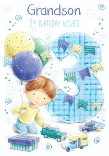 Picture of GRANDSON 3RD BIRTHDAY CARD